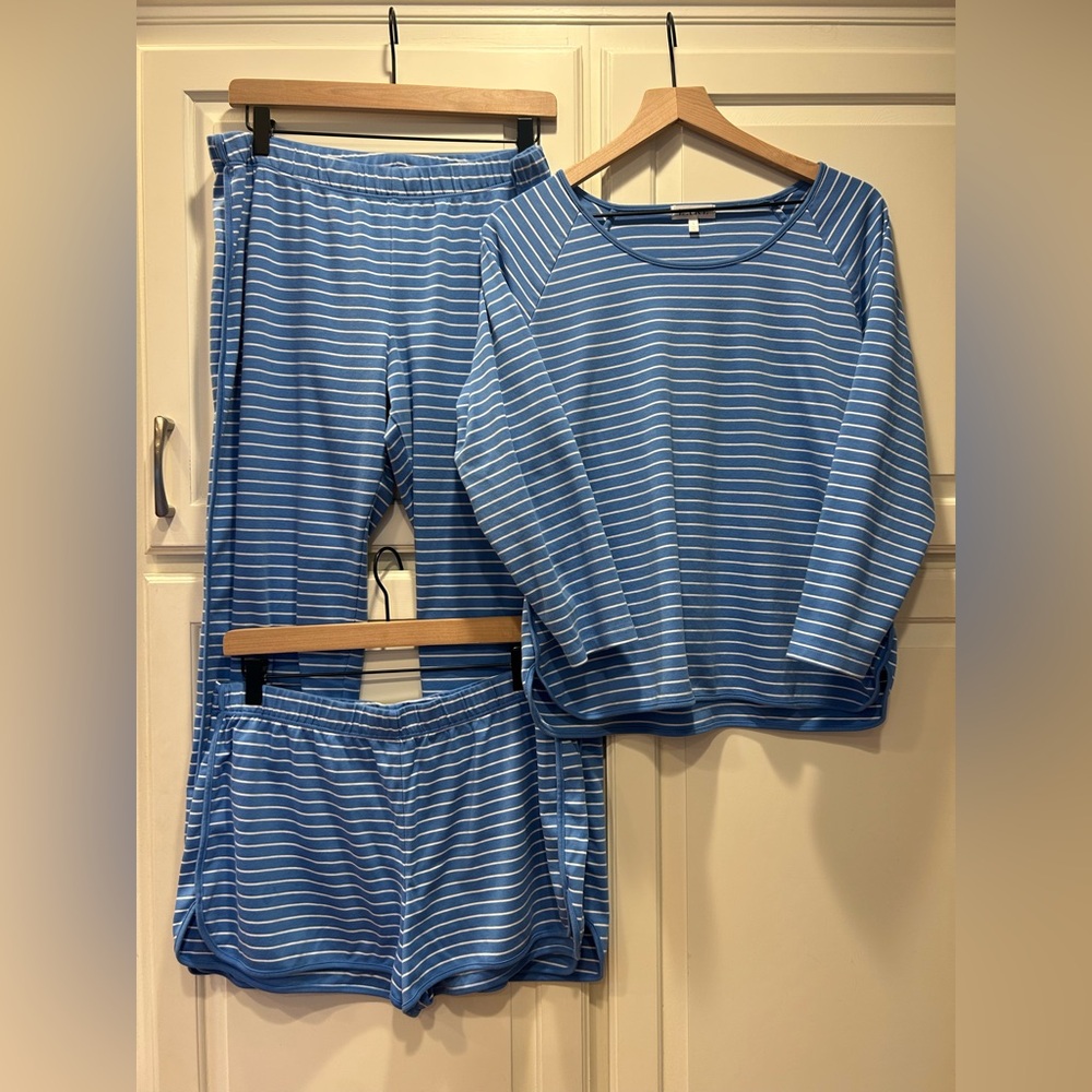 LAKE Pajamas Pima Women’s Long Sleeve Pants & Shorts Set